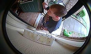 Securelite footage of a man on the porch